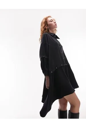 Topshop Vestito camicia corto con bottoni a pressione
