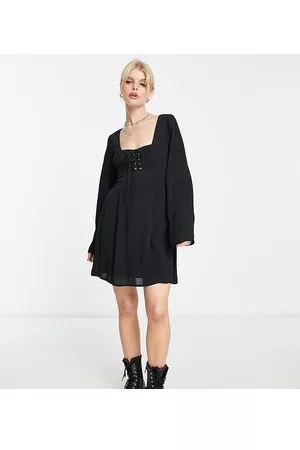 Reclaimed Vestito corto con laccetti e maniche a campana