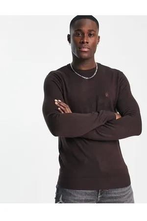 French Connection Maglione girocollo morbido al tatto bordeaux