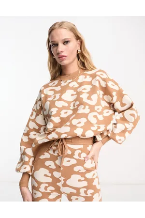 Never Fully Dressed Maglione in maglia leopardata in coordinato