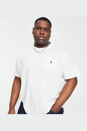 Ralph Lauren Big & Tall - T-shirt bianca con logo iconico