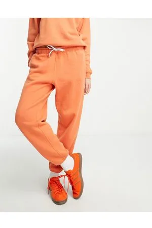 Ralph Lauren Icon - Joggers arancioni con fondo elasticizzato e logo iconico