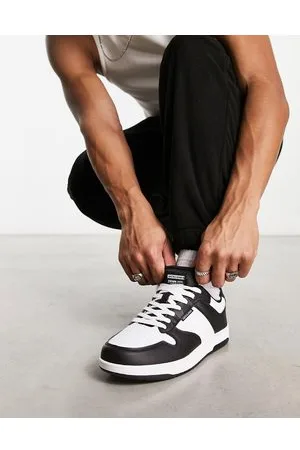 JACK & JONES Sneakers basse da basket bianche e nere