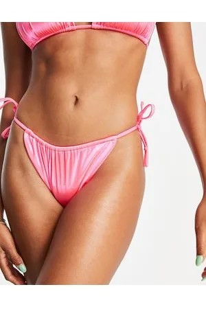 ASOS Mix and Match - Slip bikini lucido con laccetti laterali