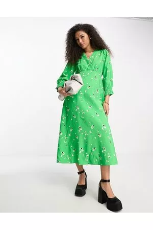 Y.A.S Vestito midi a fiori allacciato sul retro
