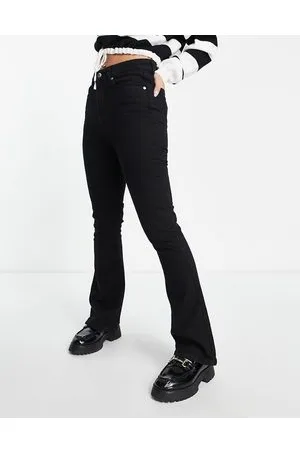 Bolongaro Pantaloni a zampa a vita alta neri