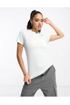 The North Face Easy - T-shirt azzurra con stampa sul petto