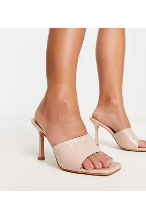 Raid Donna Tacchi a spillo - Briya - Sabot con tacco in vernice beige a pianta larga