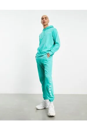 Il Sarto Joggers con logo turchesi in coordinato