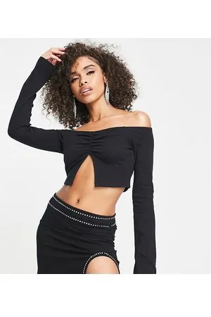 AsYou Top stile Bardot con spacco sul fondo