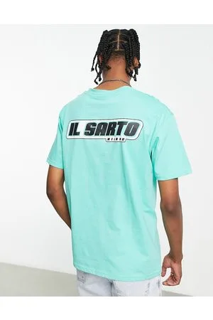 Il Sarto Racer - T-shirt turchese con logo sul retro
