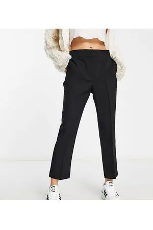 ASOS ASOS DESIGN Petite - Pantaloni slim a sigaretta neri