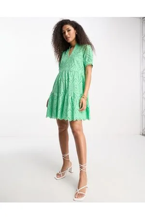 Y.A.S Vestito corto in pizzo con scollo a V