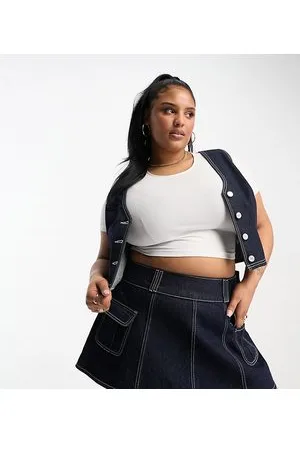 ASOS ASOS DESIGN Curve - Minigonna di jeans