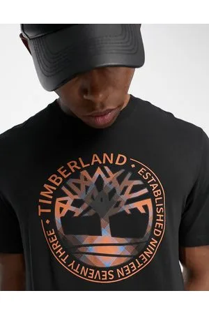 Timberland Little Core River Tree - T-shirt nera con logo