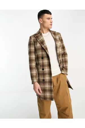 Bolongaro Mikey - Cappotto di lana marrone a quadri
