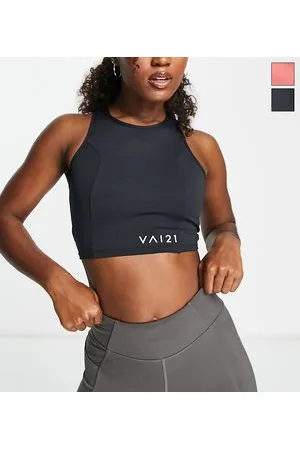 VAI21 Confezione da 2 reggiseni a supporto extra rosso e nero