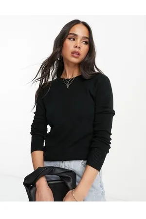 French Connection Maglione girocollo nero con maniche raglan