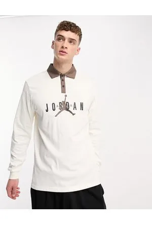 Jordan Polo a maniche lunghe sporco con grafica "Jumpman"