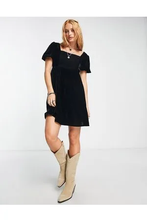 Bolongaro Vestito corto stile grembiule in velluto