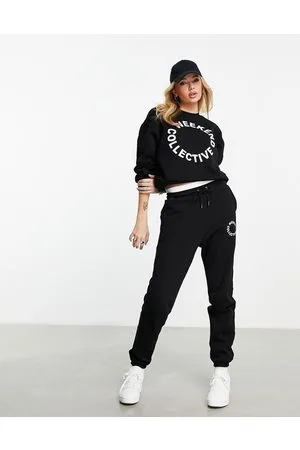 ASOS Joggers oversize neri con logo in coordinato
