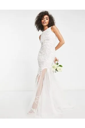 A Star Is Born Vestito da sposa lungo con gonna in tulle