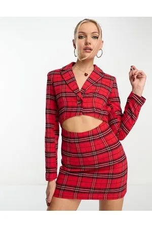 Heartbreak Vestito corto stile blazer strutturato a quadri