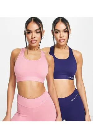 VAI21 Confezione da 2 reggiseni sportivi rosa in coordinato