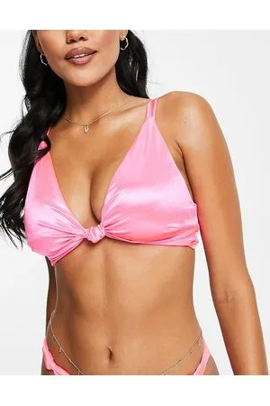 ASOS Coppe Grandi - Mix and Match - Top bikini con nodo lucido