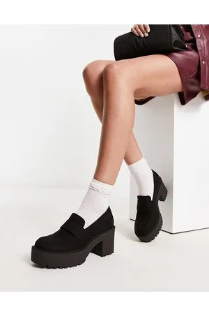London Rebel Mocassini con plateau e suola spessa nere