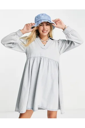 Topshop Vestito di jeans candeggiato