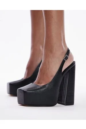 Topshop Delilah - Scarpe con tacco alto e plateau nere