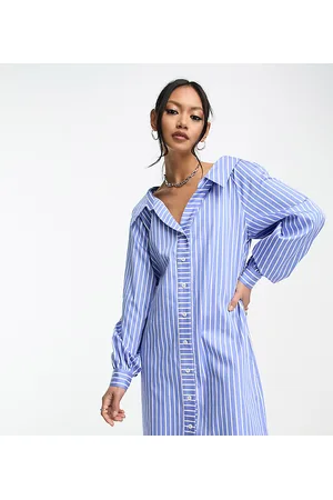 & OTHER STORIES Esclusiva - Vestito camicia corto arricciato a righe
