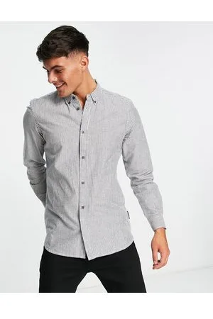 French Connection Camicia a maniche lunghe blu marina a righe