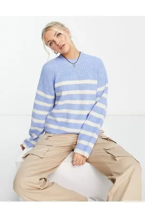 Monki Maglione bianco sporco e a righe