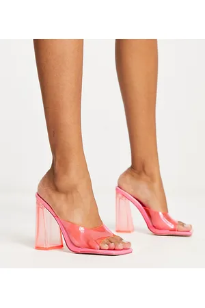 Public Desire Esclusiva - Aylo - Scarpe a pianta larga con tacco fluo