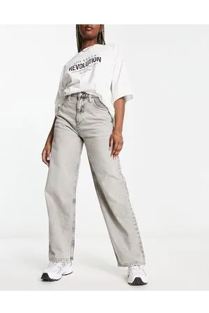 Calvin Klein Jeans comodi grigi a vita alta