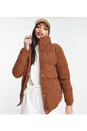 Brave Soul Tall - Slay - Piumino in velluto a coste color cuoio