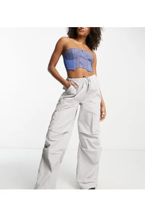 ASOS ASOS DESIGN Tall - Pantaloni cargo parachute grigi