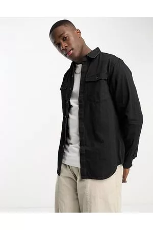 Replay Camicia in denim di cotone nera
