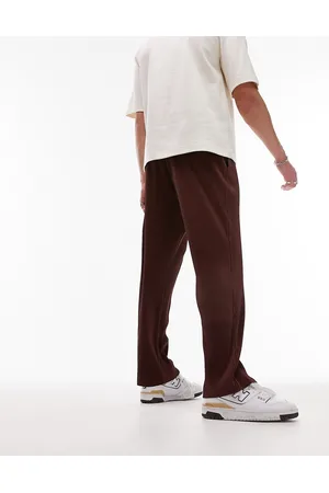 Topman Joggers affusolati marrone plissé