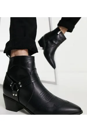 Public Desire Sheriff - Stivaletti western neri con dettagli in metallo