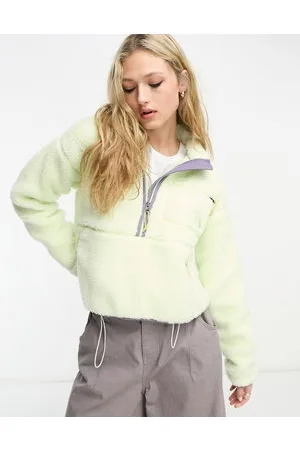 The North Face Heritage Extreme - Giacca in pile chiaro con zip corta