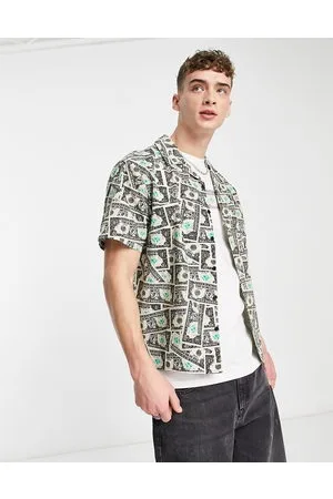 Santa Cruz Mako Dollar - Camicia a maniche corte con colletto e rever con motivo stampato in coordinato