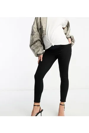 Spanx Mama - Leggings effetto jeans alla caviglia neri