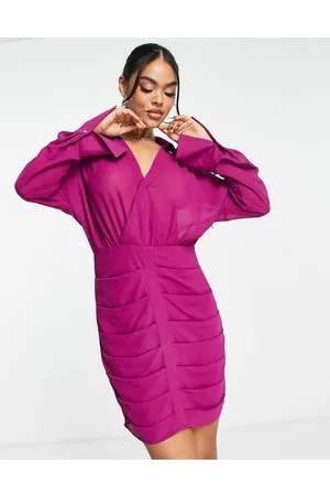 Aria Cove Vestito camicia corto avvolgente trasparente