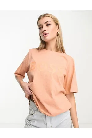 HUGO BOSS Etey - T-shirt pastello con logo grande