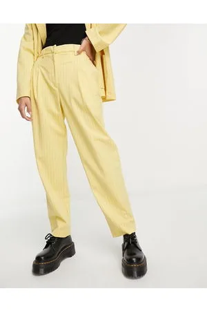 Monki Pantaloni affusolati gessato in coordinato