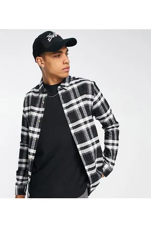 Le Breve Tall - Camicia a quadri nera e bianca