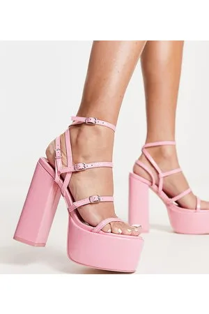 Public Desire Flawless - Sandali in vernice confetto con plateau